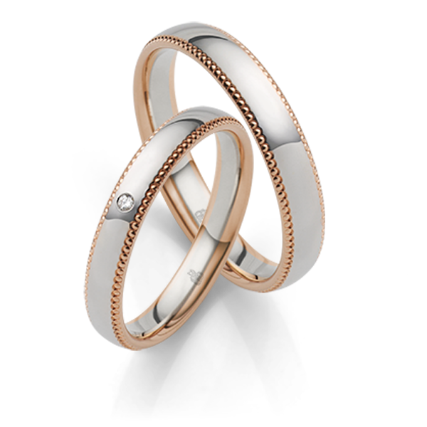 Rauschmayer Trauringe Millgriff, Milgrain, Perlierung 11-51268 + 10-51268